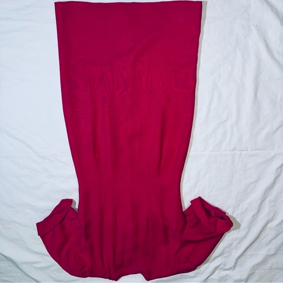 Vintage Hot Pink 80s Dress Button Front Real Vtg Linen - Picture 11 of 11